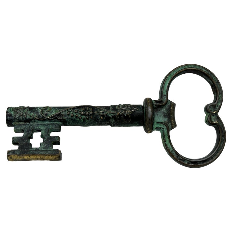 Vintage Bronze Key Corkscrew and Bottle Opener Metal Breweriana Barware