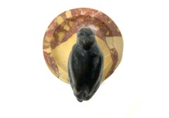 Vintage Bronze Kingfisher Or Marabou Stork Pin Dish
