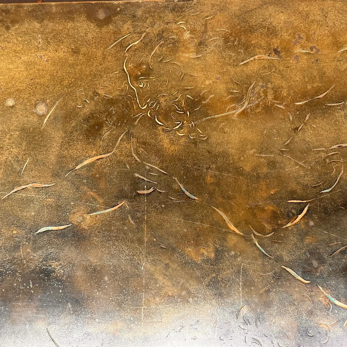 Vintage Bronze Laverne Coffee Table In Good Condition For Sale In New York, NY