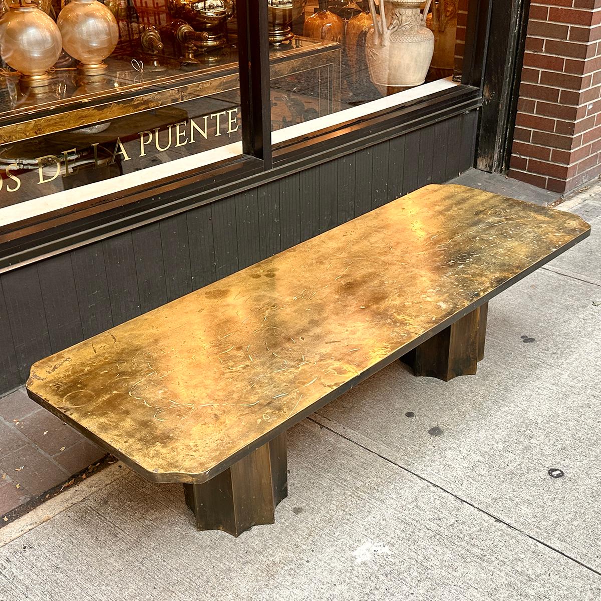 Late 20th Century Vintage Bronze Laverne Coffee Table For Sale