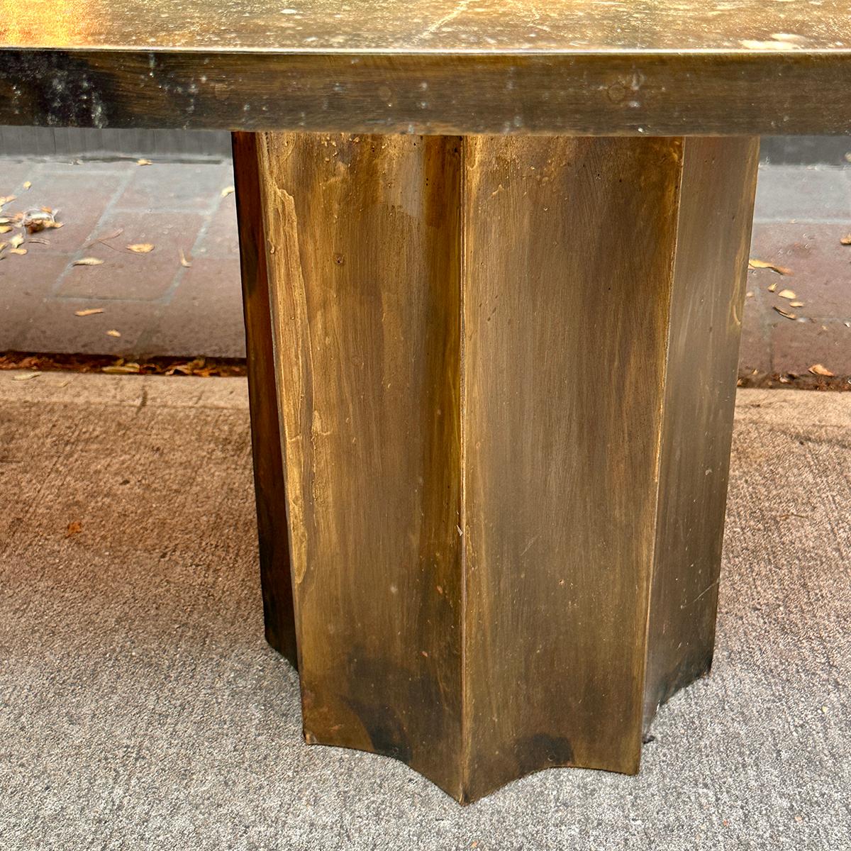 Vintage Bronze Laverne Coffee Table For Sale 1