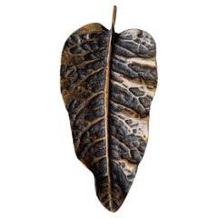 Vintage Bronze Leaf-Shaped Vide Poche Tray – Jewelry, Keys or Ashtray, Italy 60s