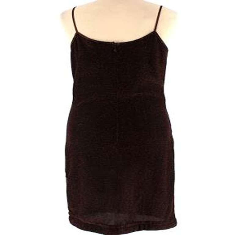 Vintage Bronze Lurex Mini Dress In Excellent Condition For Sale In London, GB