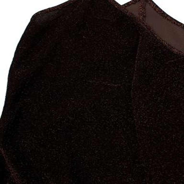 Vintage Bronze Lurex Mini Dress For Sale at 1stDibs