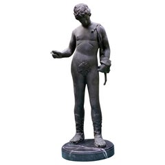 Vintage Bronze Male Figure on Marble Base