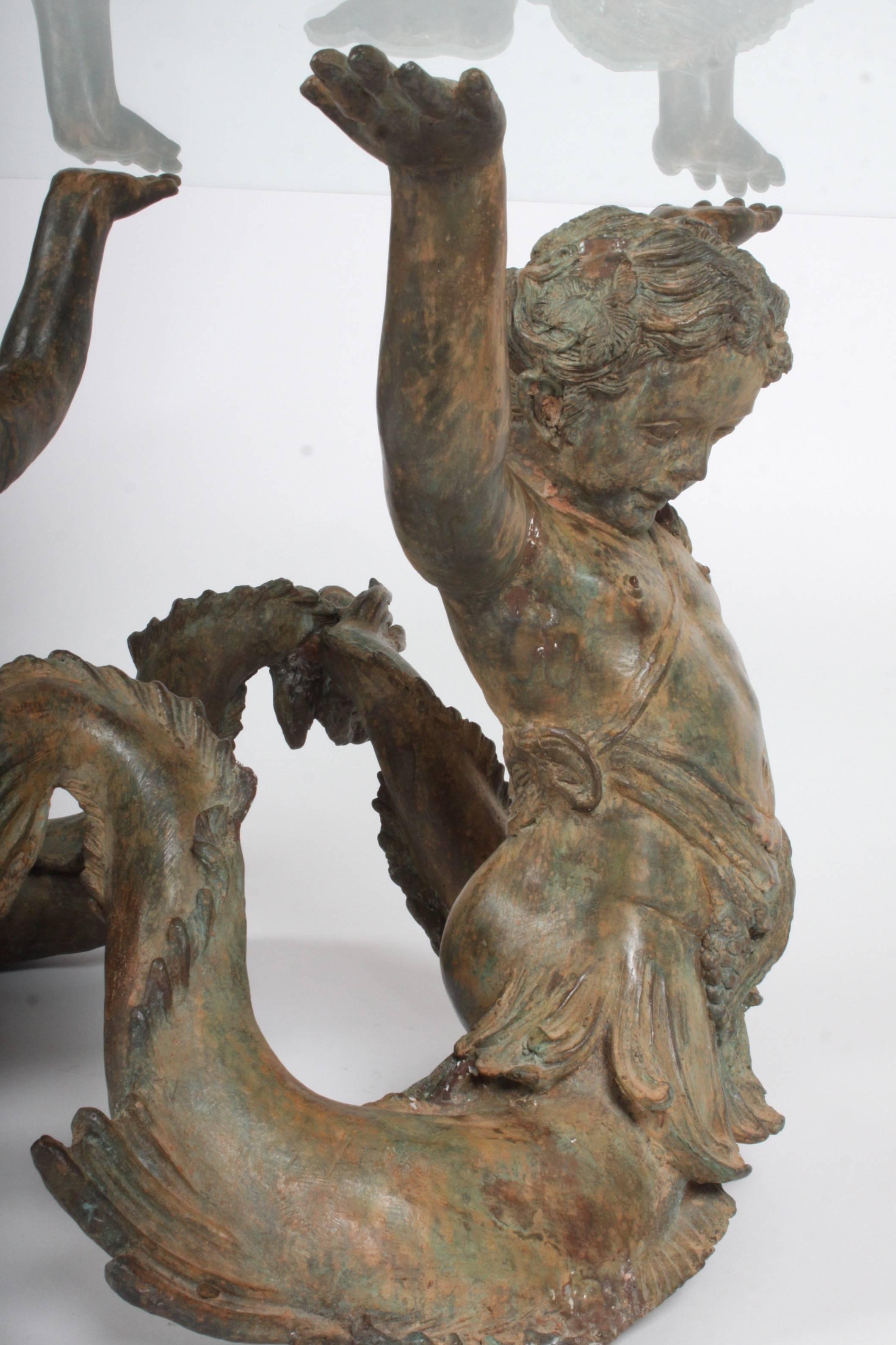 Vintage Bronze Merman or 