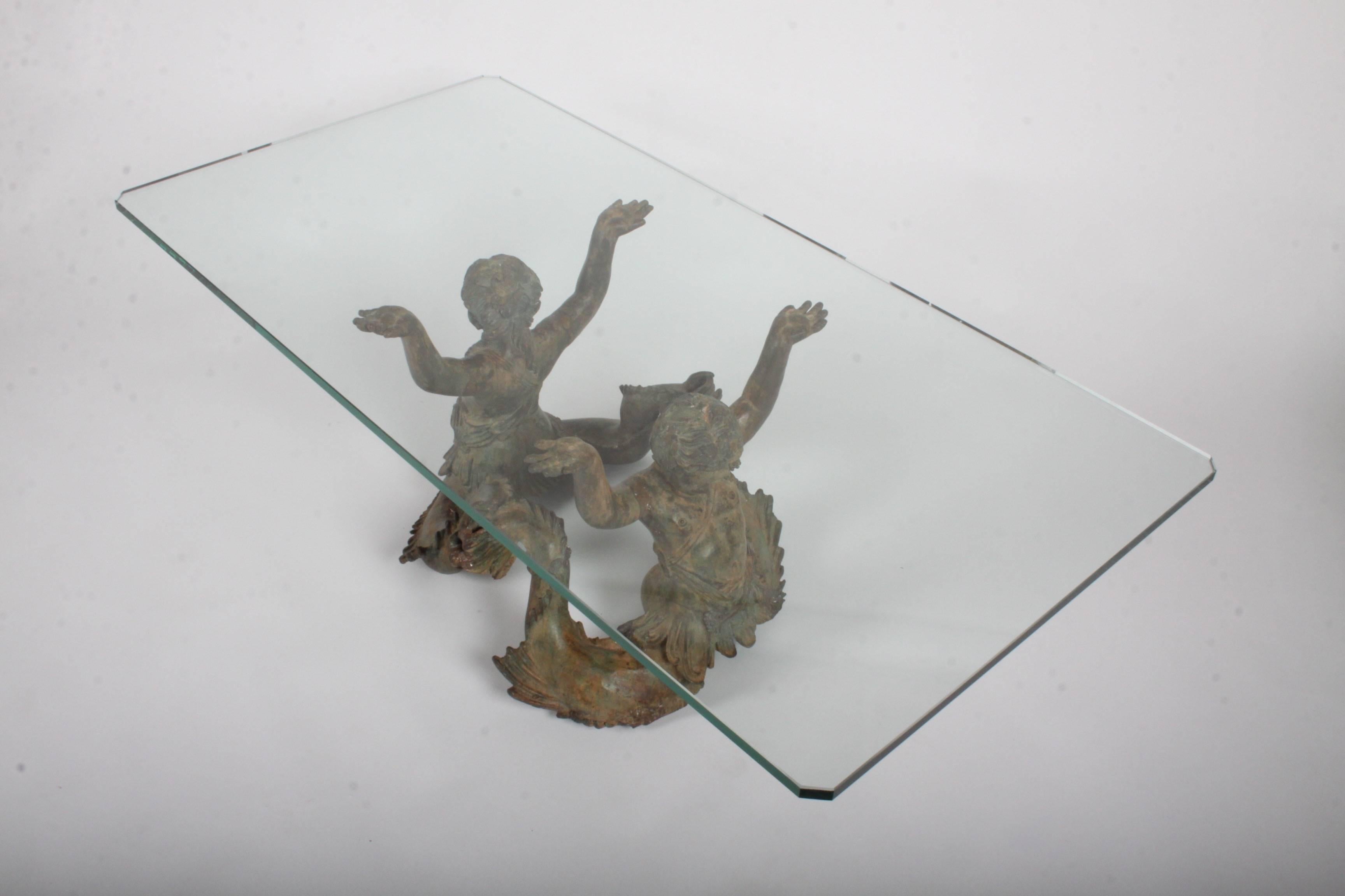 Patinated Vintage Bronze Merman or 