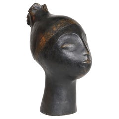 Vintage Bronze Minimalist Bust of a Woman