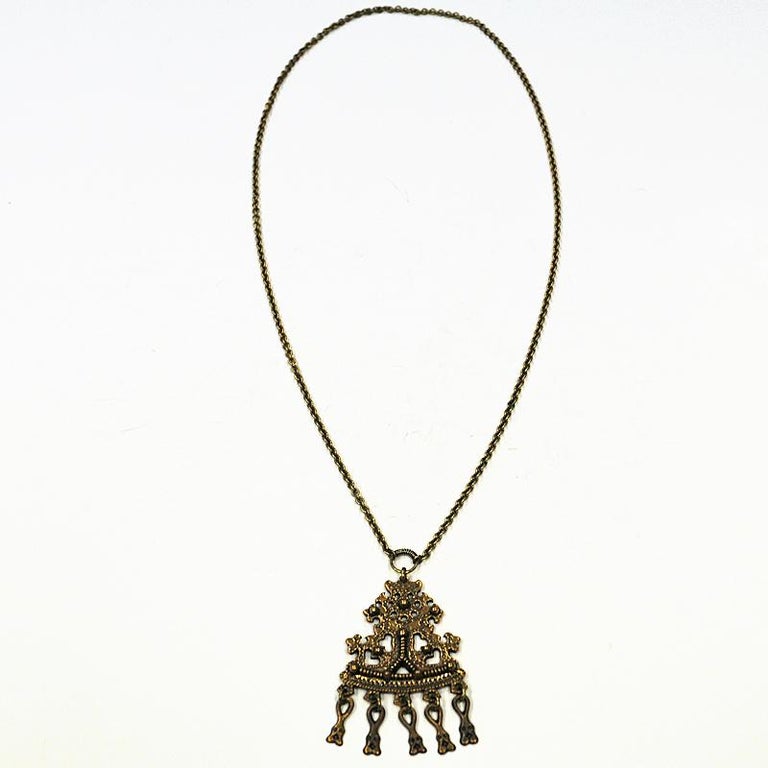 Collier en bronze Finlande vintage pendentif Kalevala Koru domaine 2786