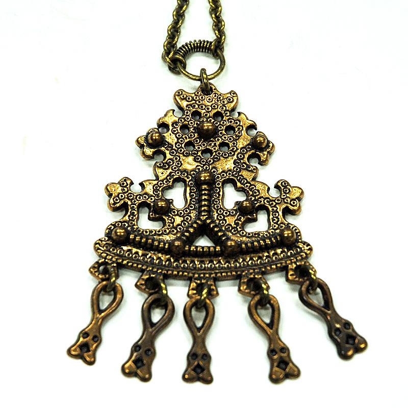 Modern Vintage Bronze necklace Karku by Kalevala Koru Finland 1960s For Sale