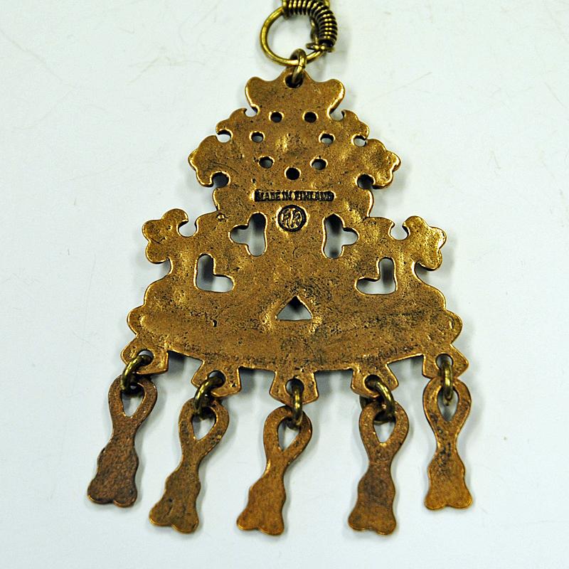Vintage Bronze necklace Karku by Kalevala Koru Finland 1960s For Sale 1