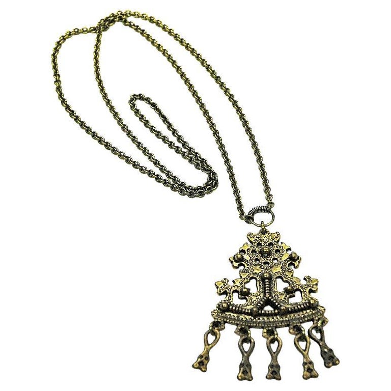 Vintage Bronze necklace Karku by Kalevala Koru Finland 1960s For Sale