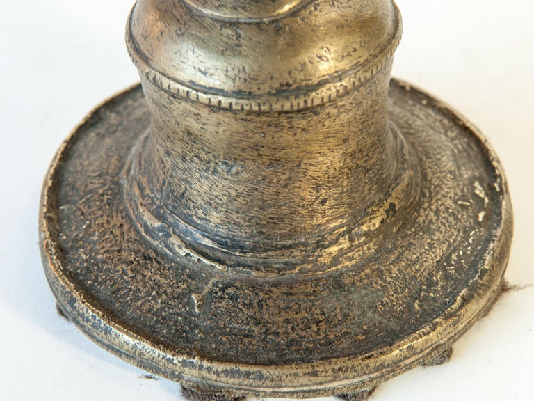Vintage Bronze Oil Lamp with Elephant Motif, Rural Nepal, Mid-Late 20th Century For Sale 3
