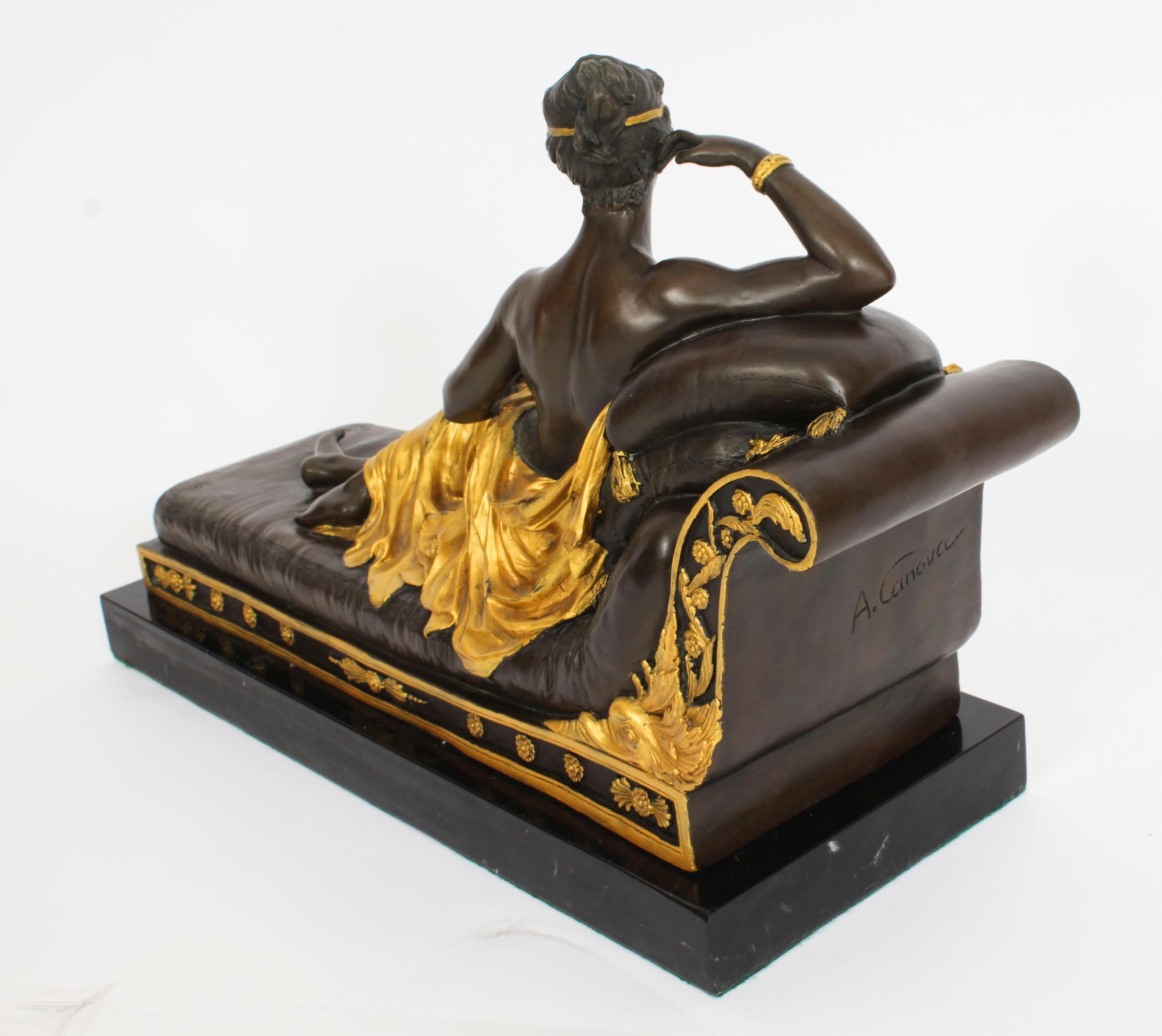 Vintage Bronze Pauline Bonaparteas en Vénus Victrix Fin du 20ème siècle en vente 9