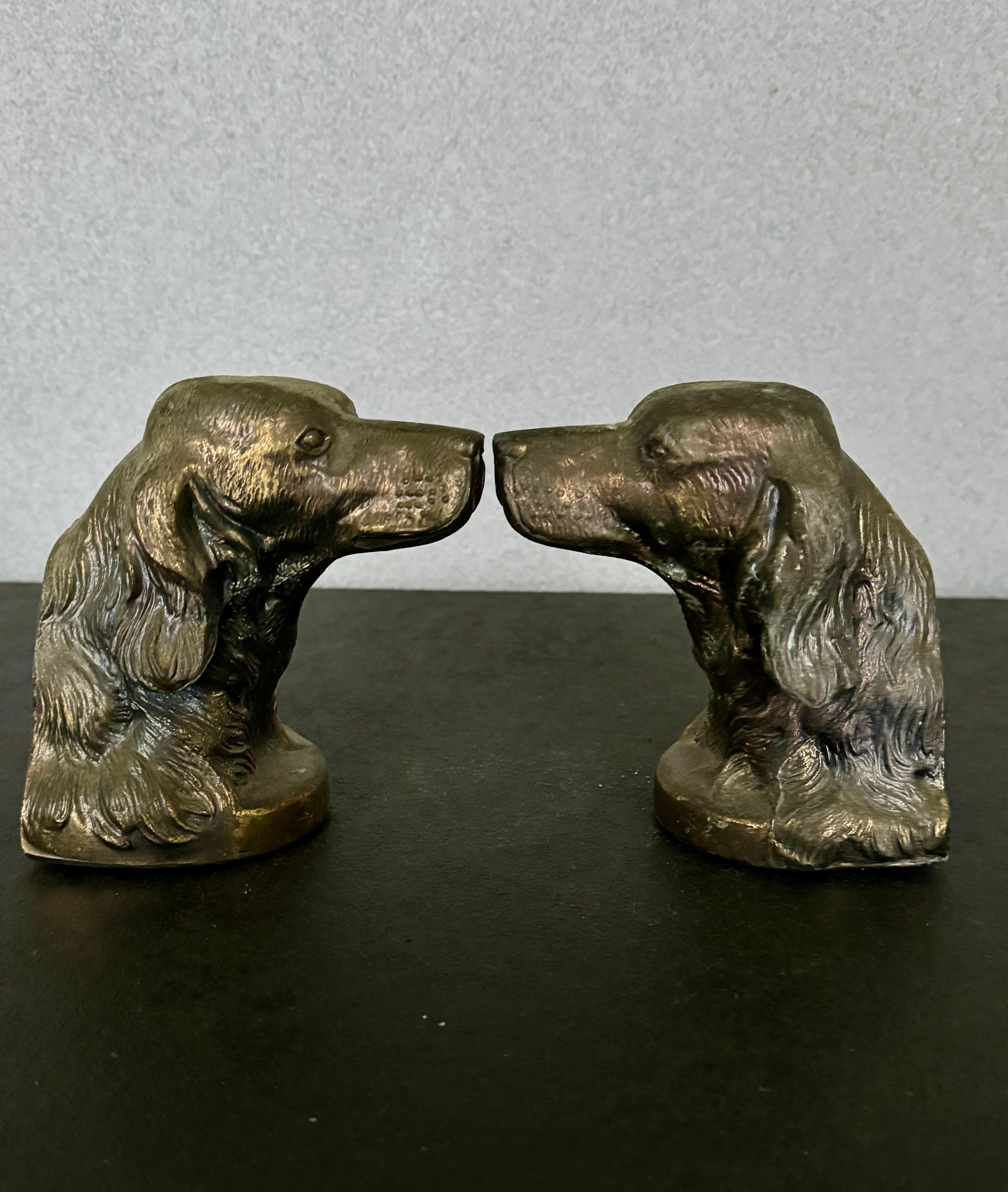 A pair of original bronze plated Irish Setter bookends.
Perfect for styling a bookcase or decorating an office 
