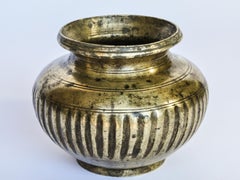 Vintage Bronze Ritual Libation Pot or Lota from Nepal, Early to Mid 20th Century