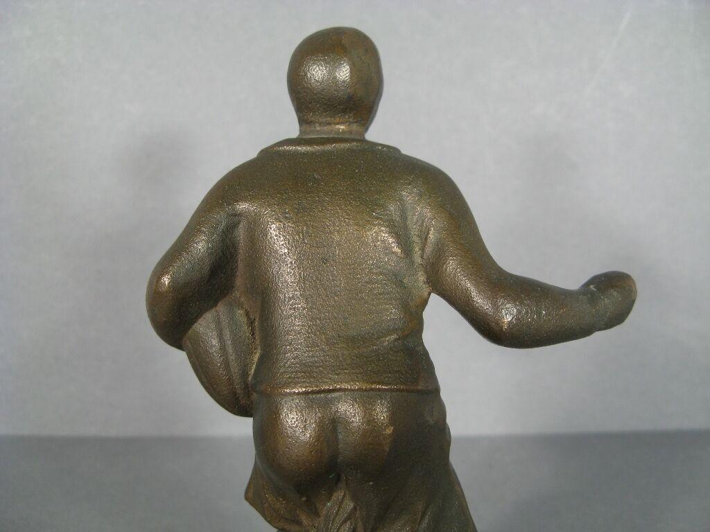 20th Century Vintage Bronze Rugby Player Sculpture -1Y71