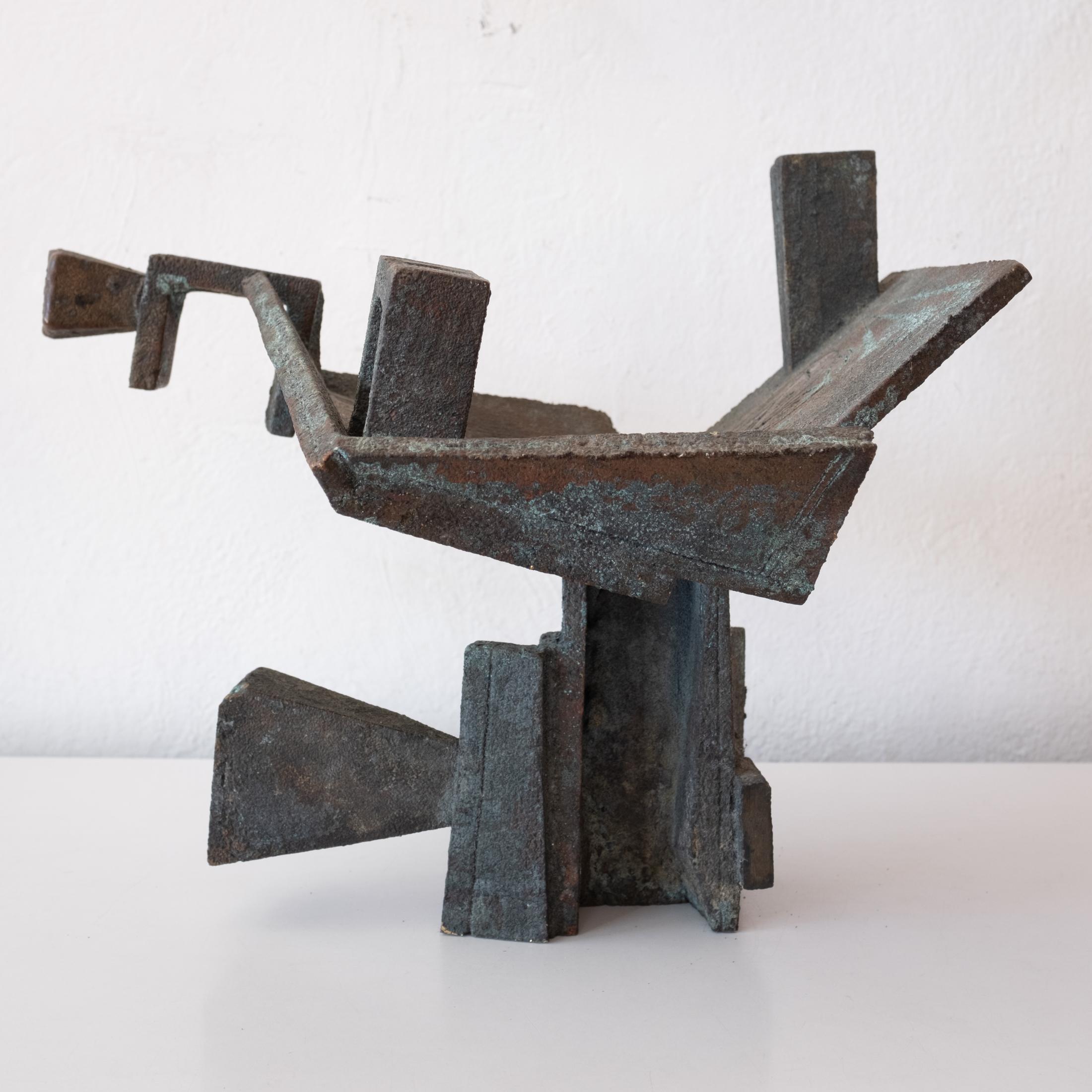 Mid-Century Modern Vintage Bronze Sculpture by Paolo Soleri For Sale