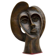 Escultura vintage de bronce del artista español Eleuterio Blasco Ferrer