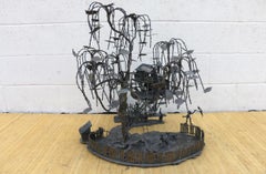 Vintage Bronze Sculpture in Curtis Jere Style, Mid-Century Modern, USA