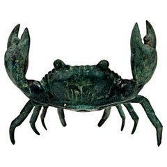 Vintage Bronze Sculpture of a Crab with a Verdigris Patina Vintage Bronze Sculpture of a Crab with a Verdigris Patina