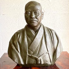 Vintage Bronze Sculpture of Handsome Man