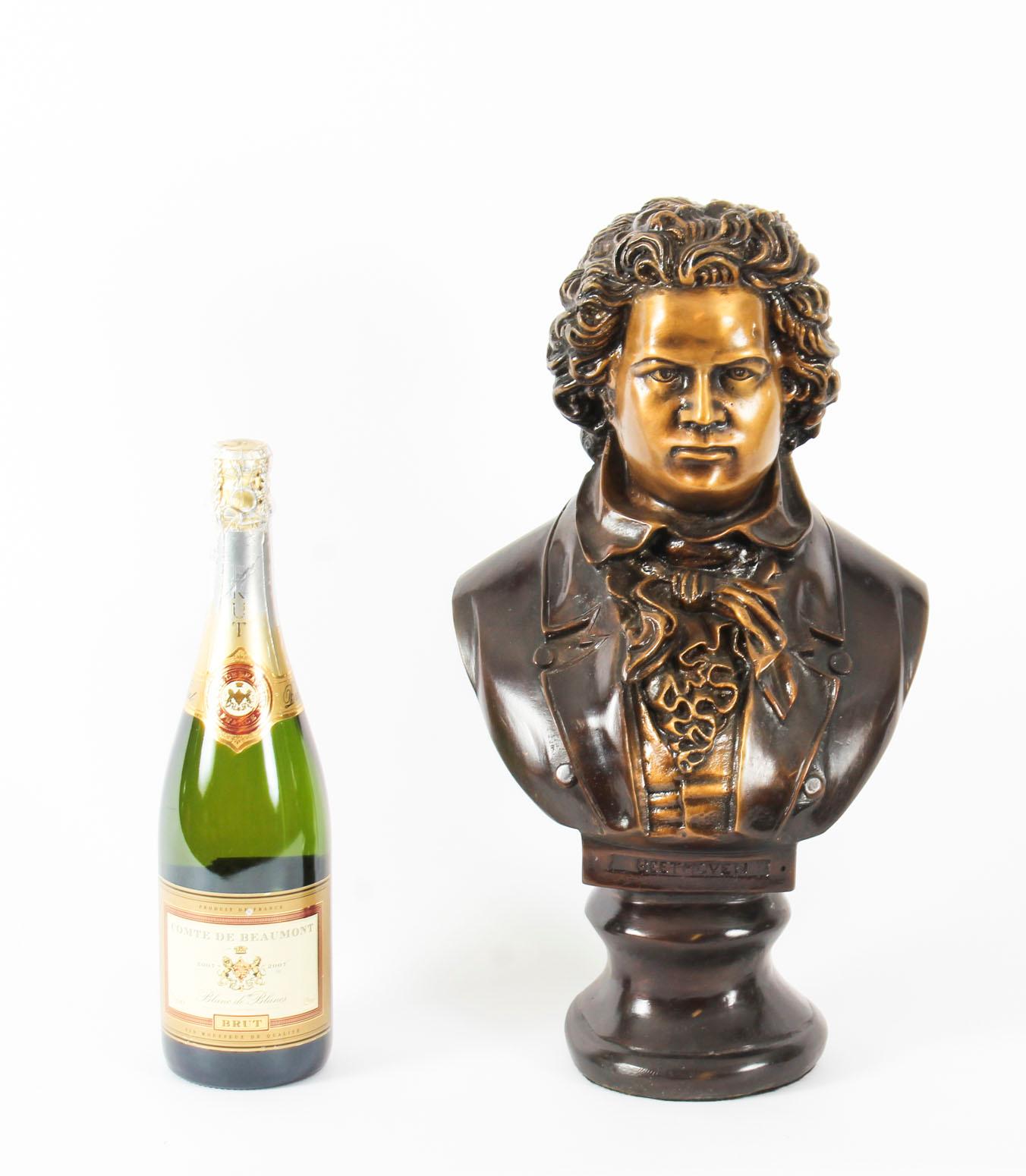 Vintage Bronze Sculpture of Ludwig von Beethoven, 20th Century 5