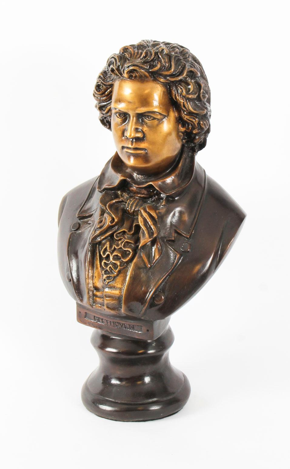 Vintage Bronze Sculpture of Ludwig von Beethoven, 20th Century 6