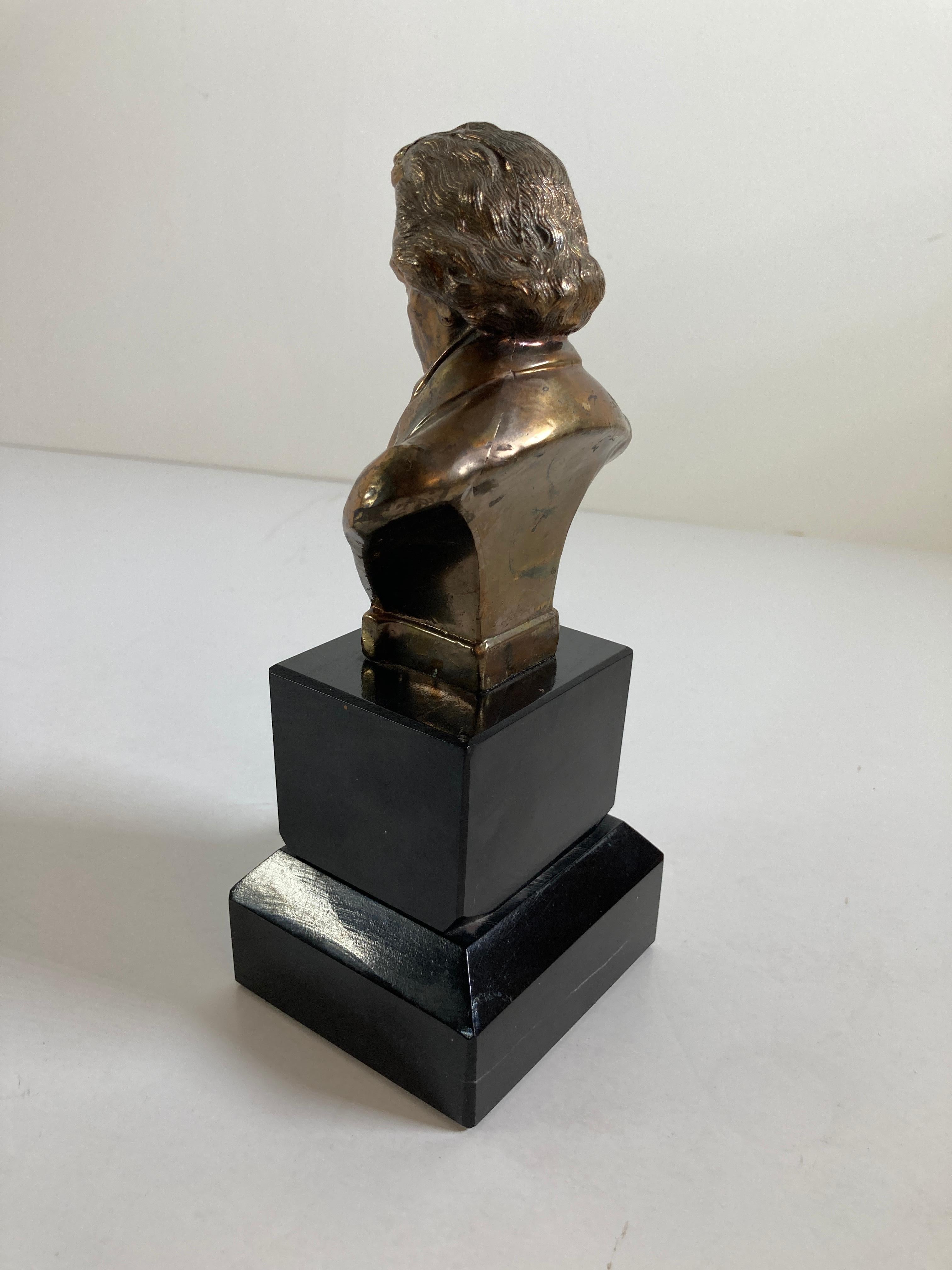 Cast Vintage Bronze Sculpture of Ludwig von Beethoven For Sale