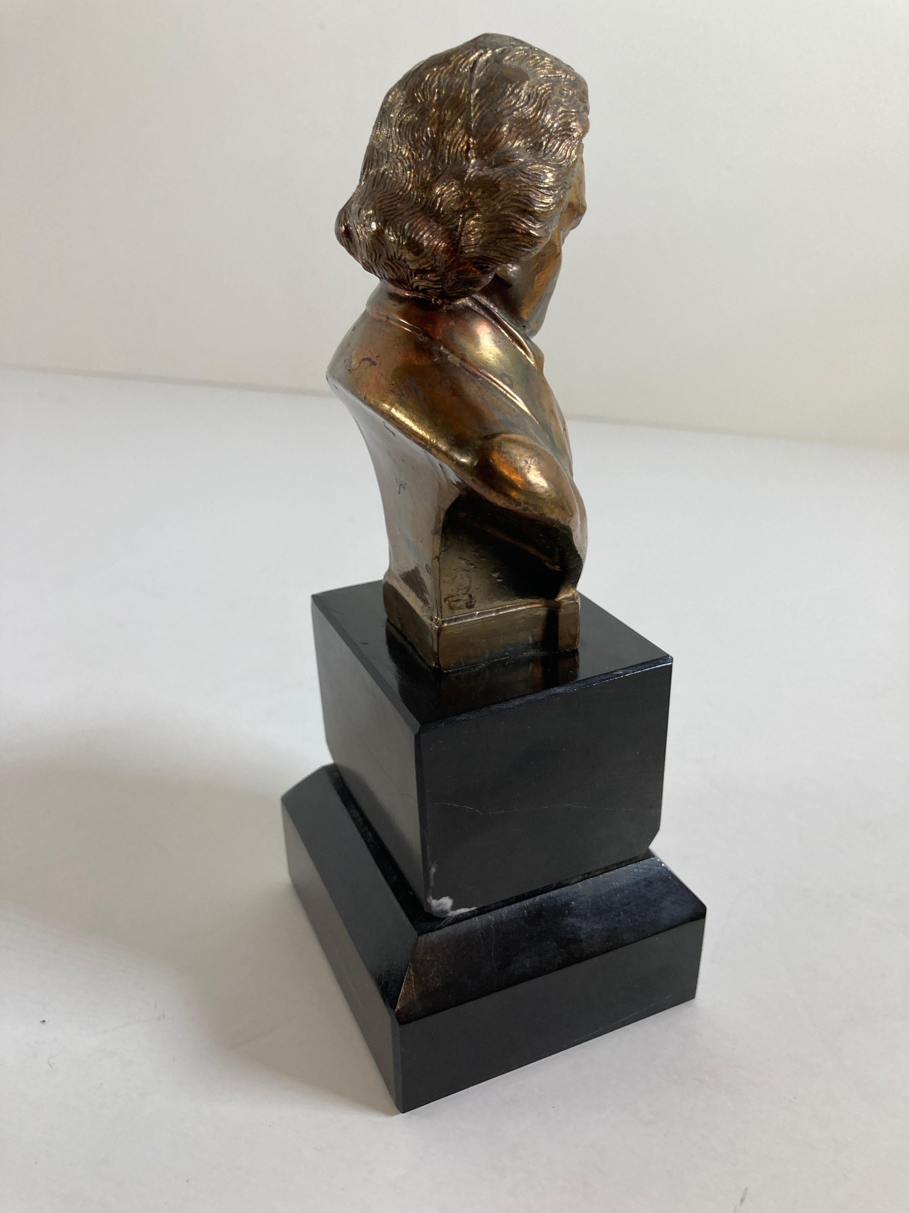Vintage Bronze Sculpture of Ludwig von Beethoven In Good Condition For Sale In North Hollywood, CA