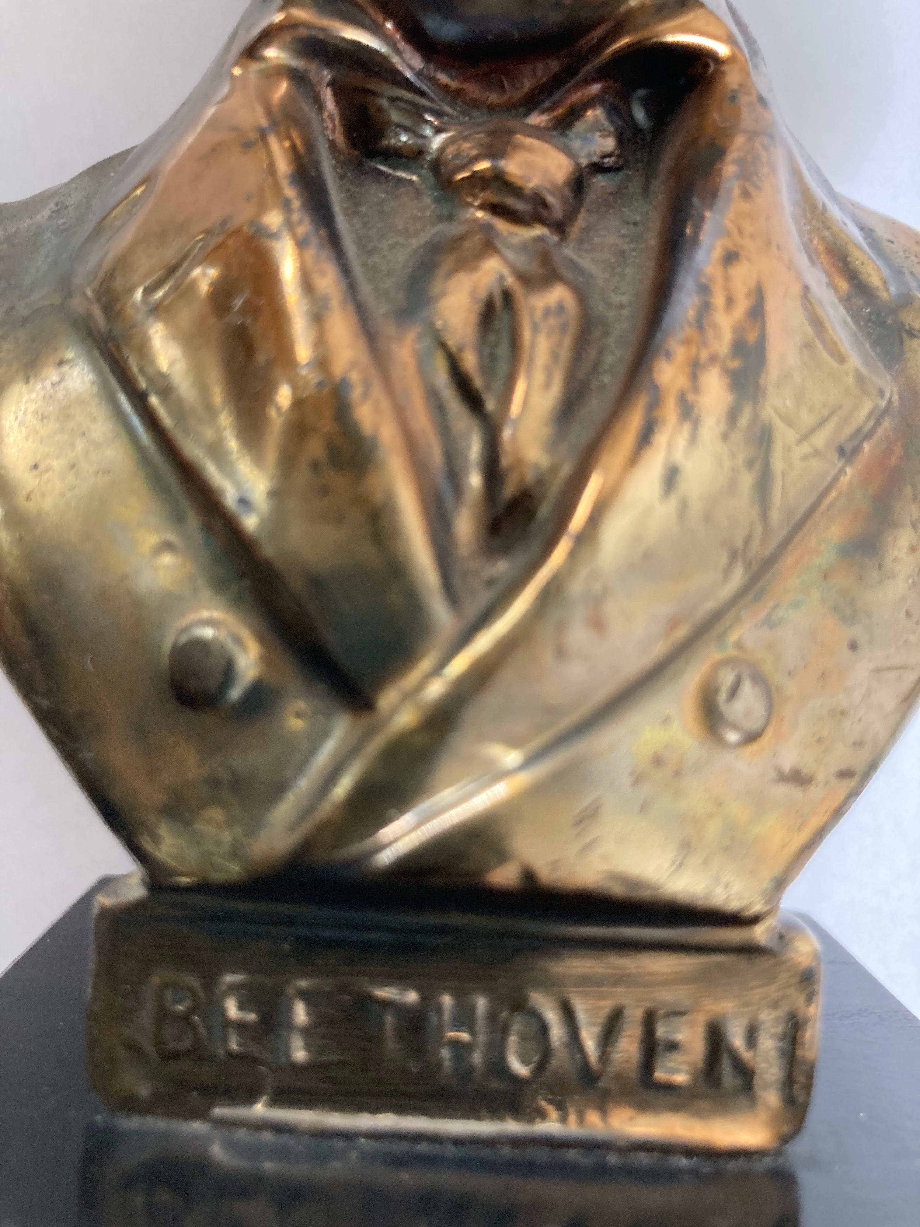 Sculpture vintage en bronze de Ludwig von Beethoven en vente 1