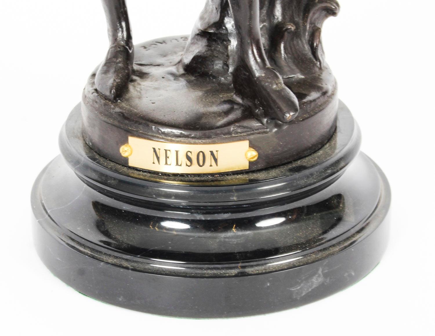 Scultura in bronzo vintage di Nelson del XX secolo in vendita 7