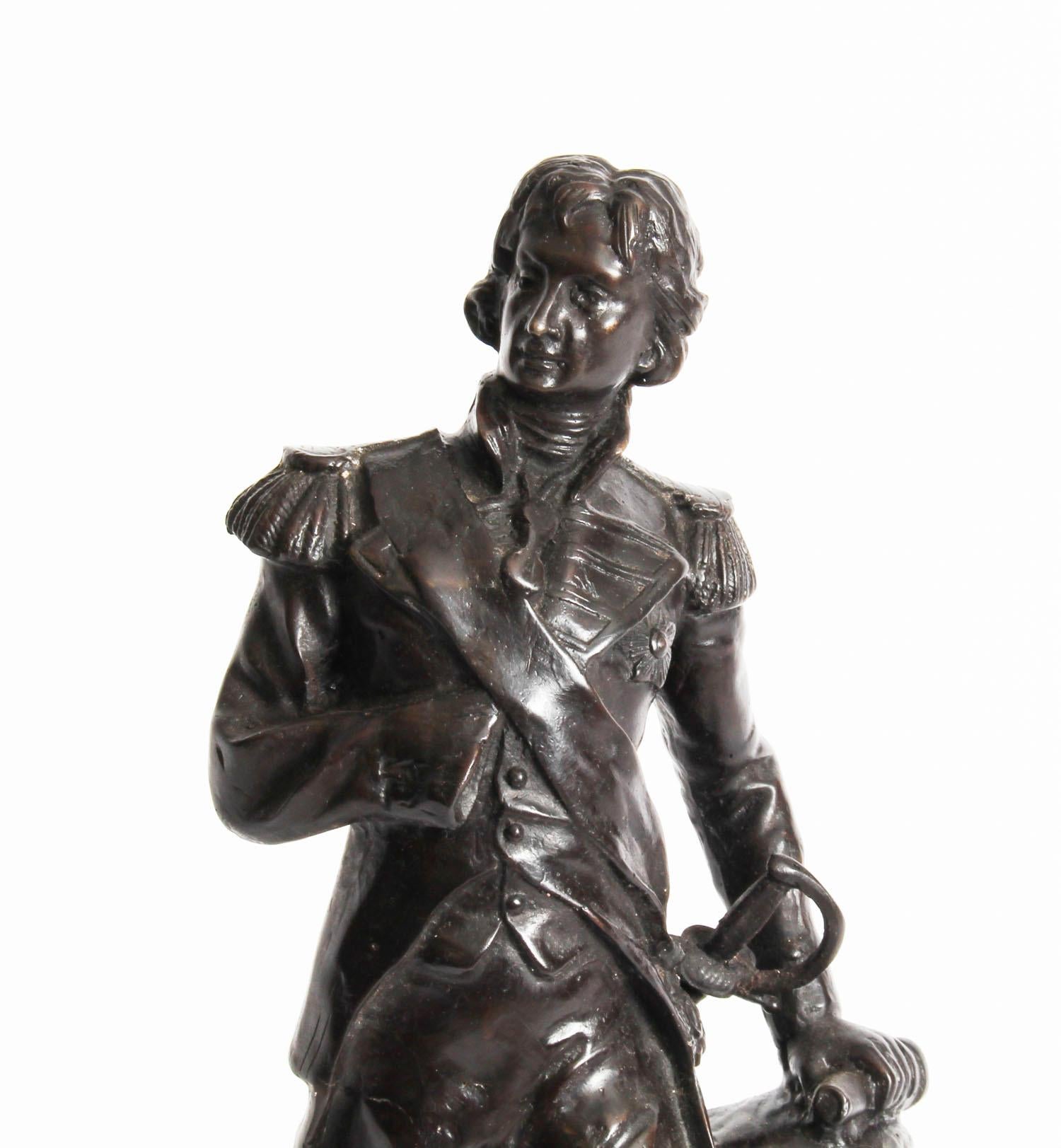 Bronzeskulptur von Nelson aus dem 20. Jahrhundert, Vintage im Zustand „Gut“ im Angebot in London, GB
