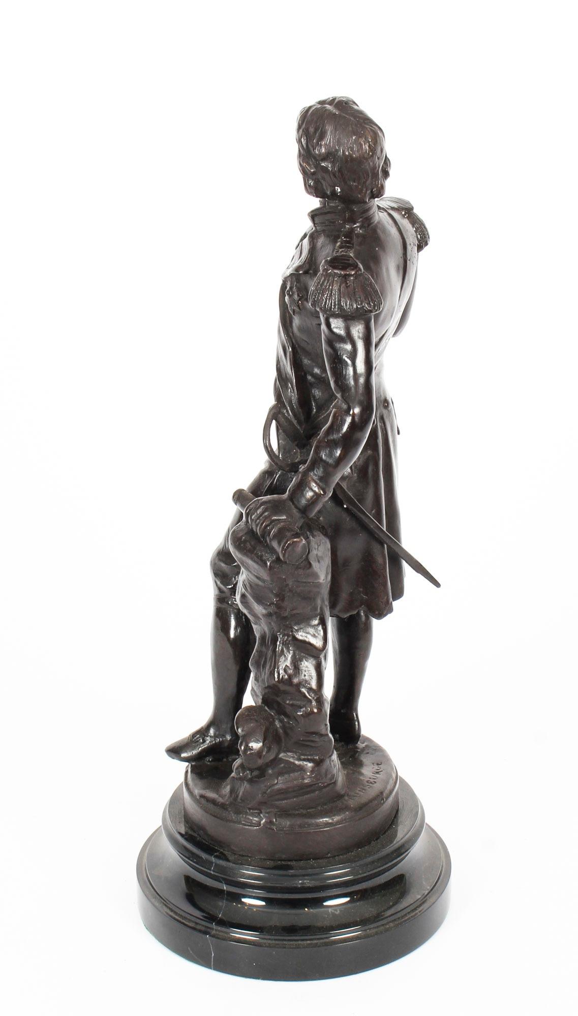 Scultura in bronzo vintage di Nelson del XX secolo in vendita 3