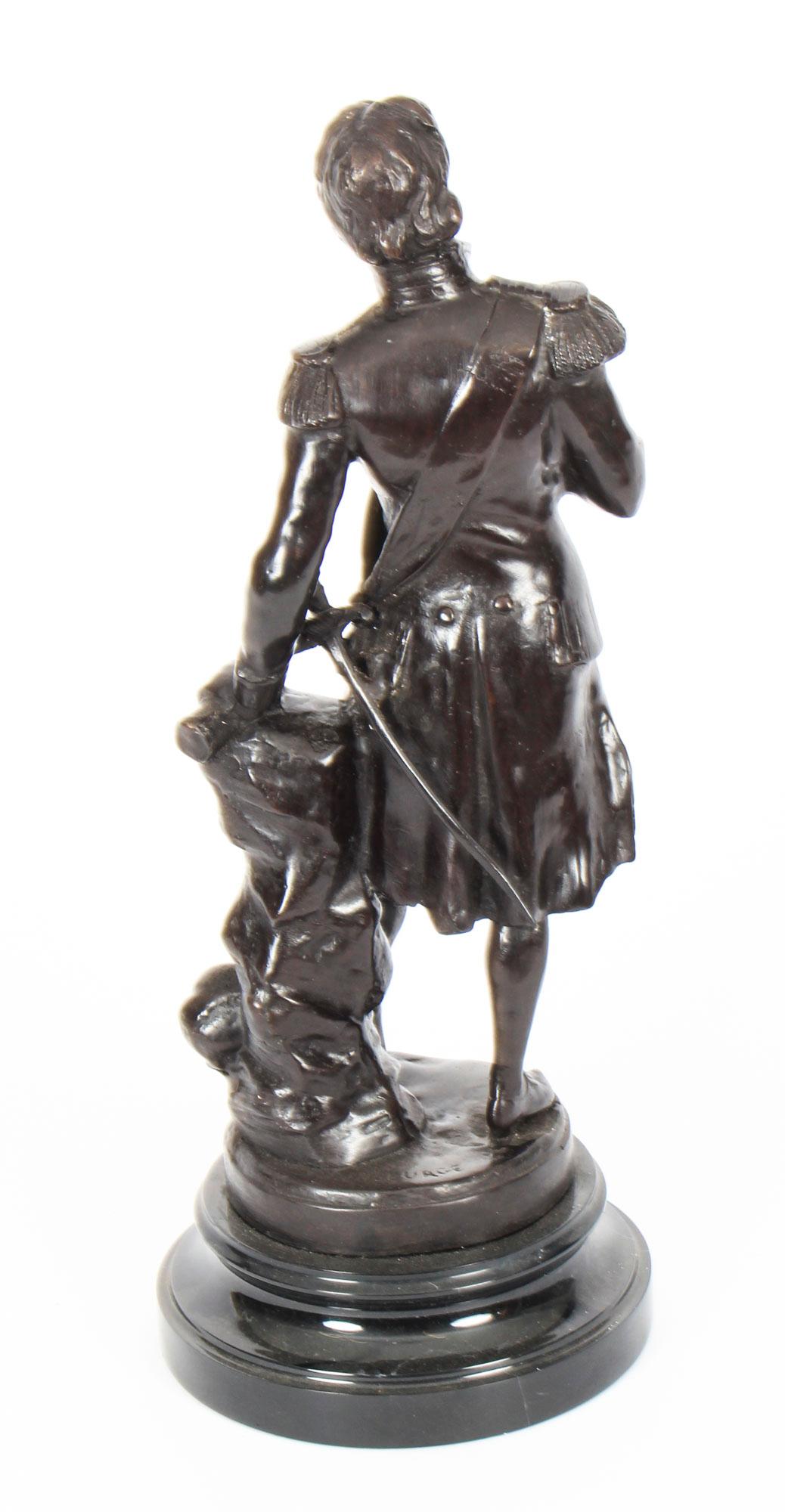 Sculpture en bronze vintage de Nelson 20ème siècle en vente 4