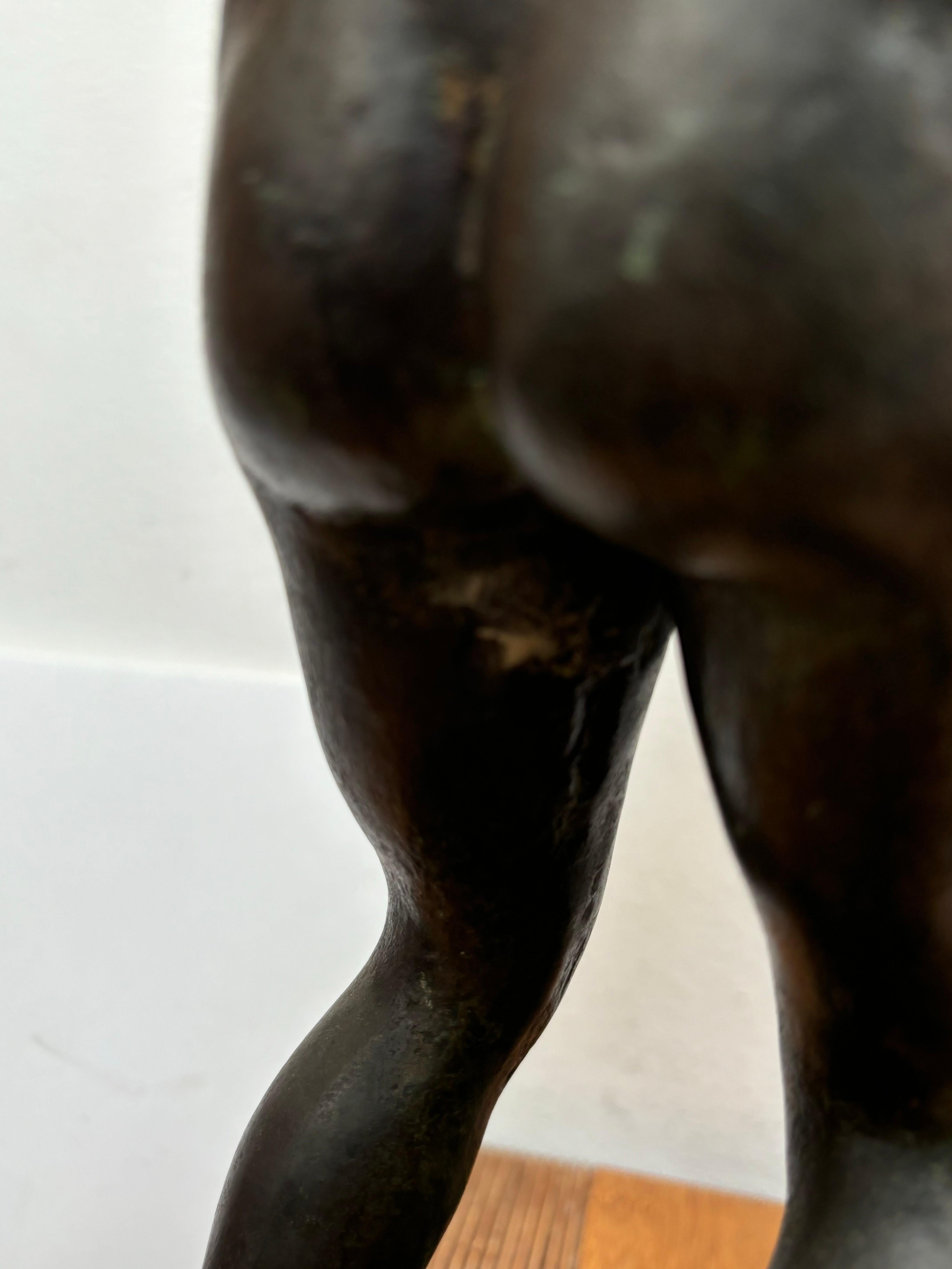Scultura in bronzo vintage firmata Longuet in vendita 7