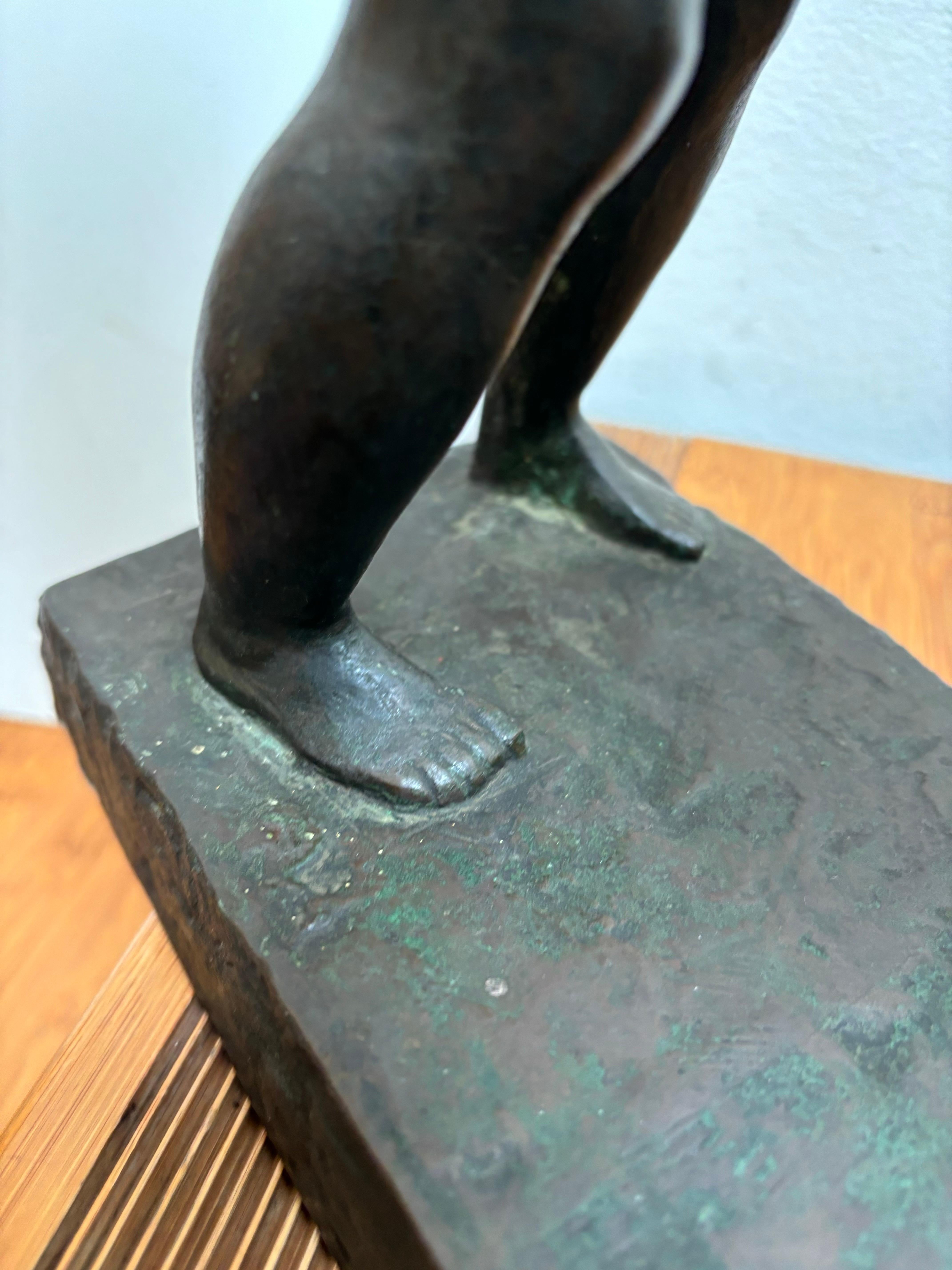 Bronzo Scultura in bronzo vintage firmata Longuet in vendita