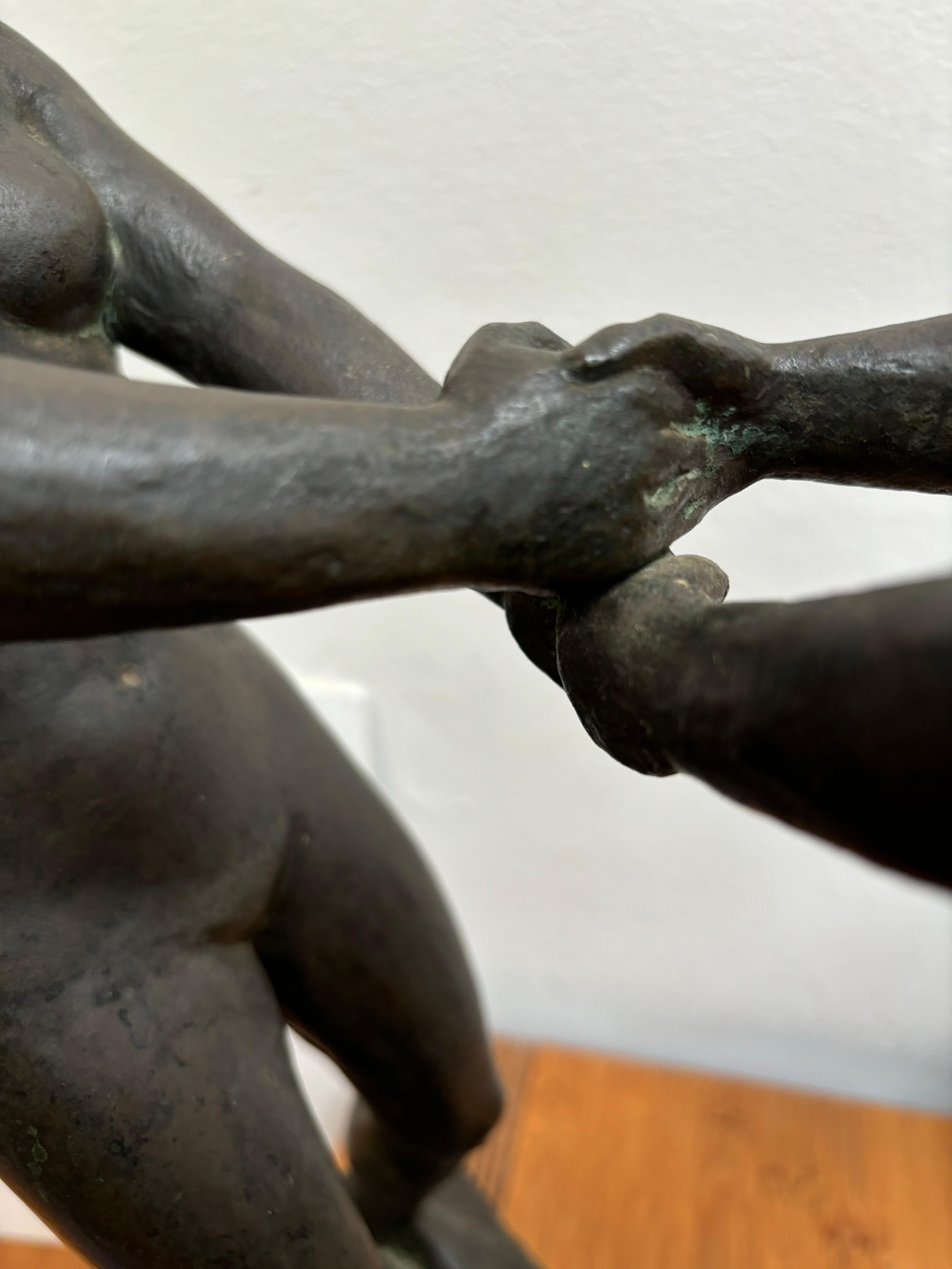 Scultura in bronzo vintage firmata Longuet in vendita 1