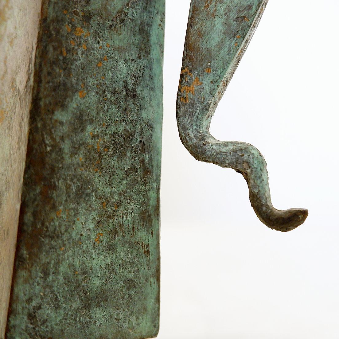 Mid-Century Modern Vintage Bronze Sculpture stamped PL 87 For Sale