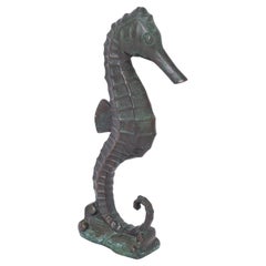 Vintage Bronze Seahorse Sculpture