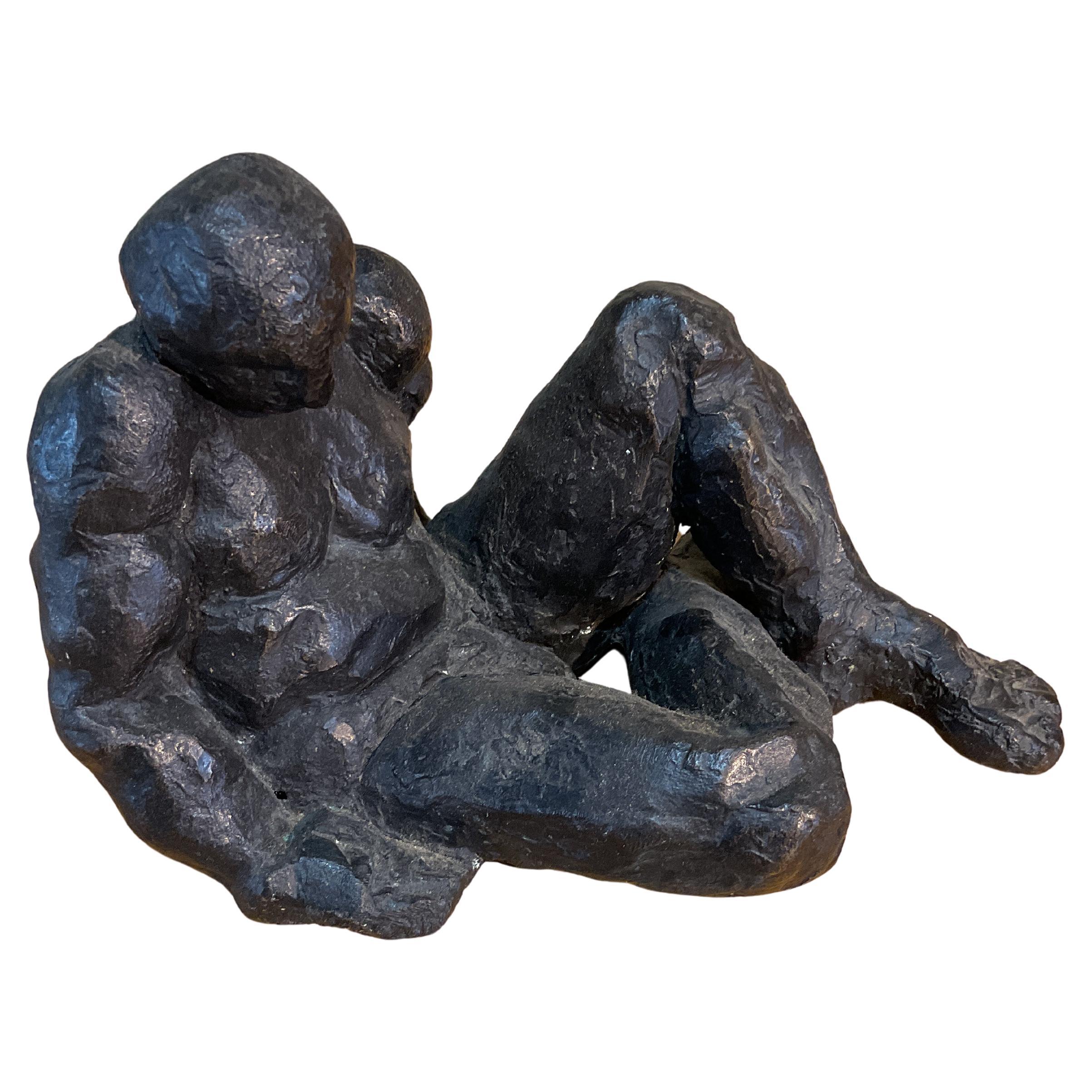 Vintage Bronze Signed Figurative Sculpture