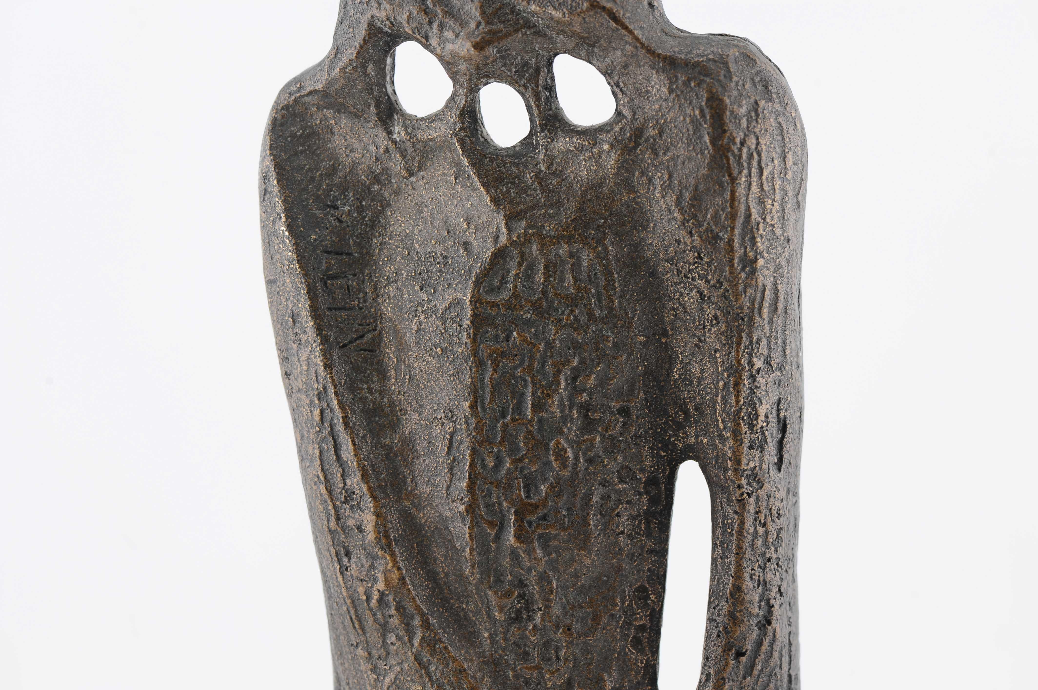 Vintage Bronze Statue of a Stylized Falcon / Bird. Dutch Design 1950's For Sale 10