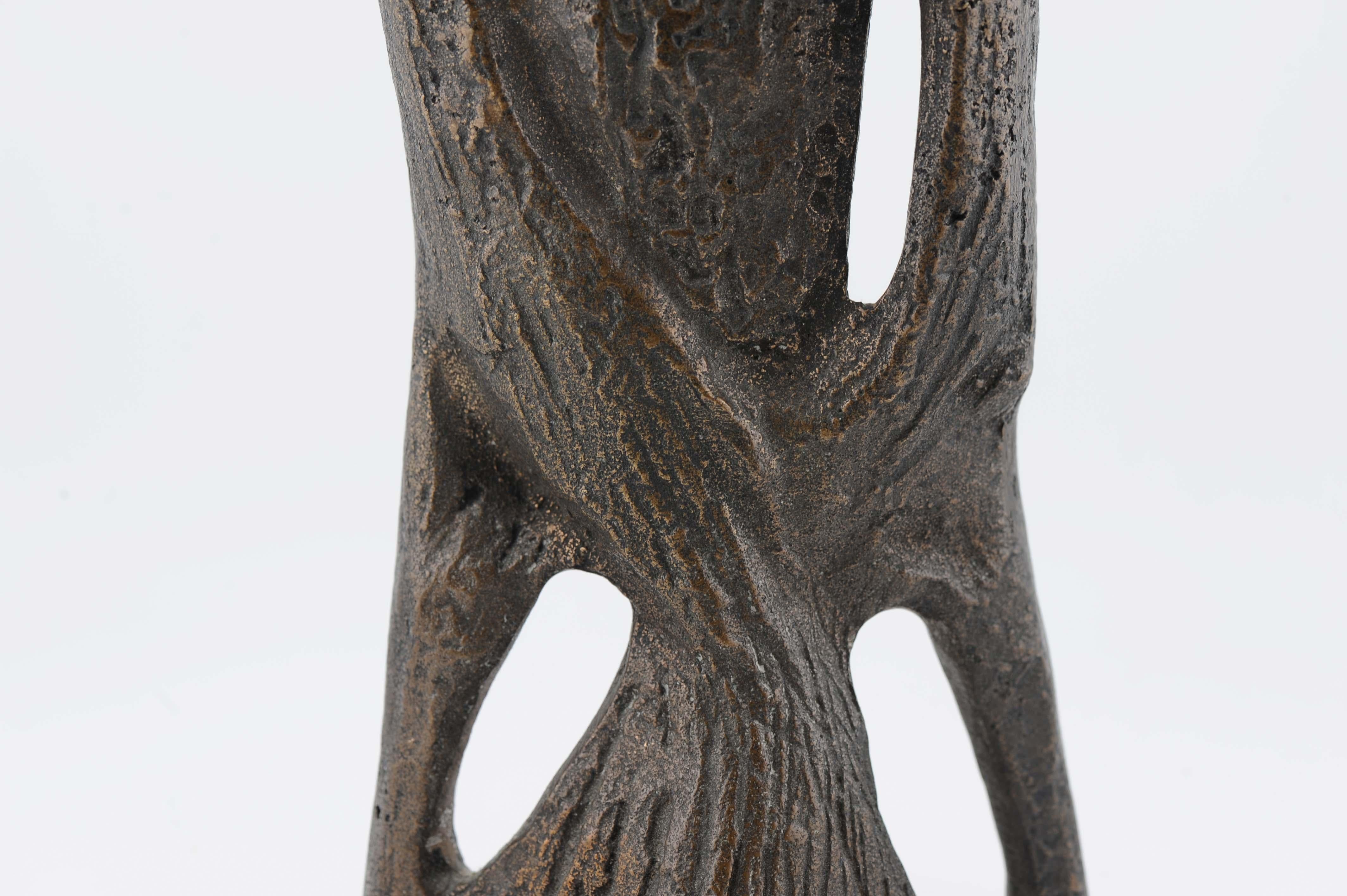 Vintage Bronze Statue of a Stylized Falcon / Bird. Dutch Design 1950's For Sale 11