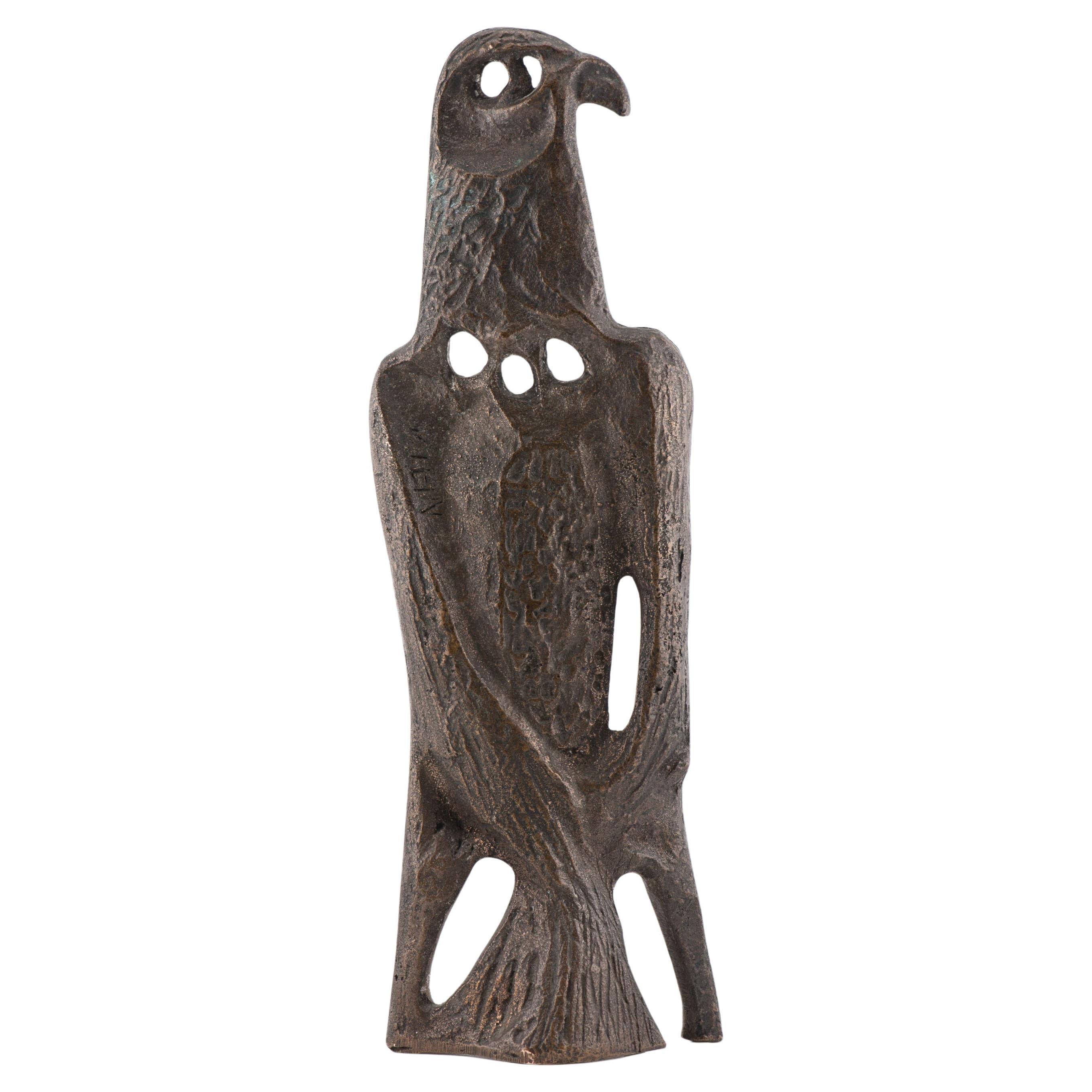 Vintage Bronze Statue of a Stylized Falcon / Bird. Dutch Design 1950's For Sale