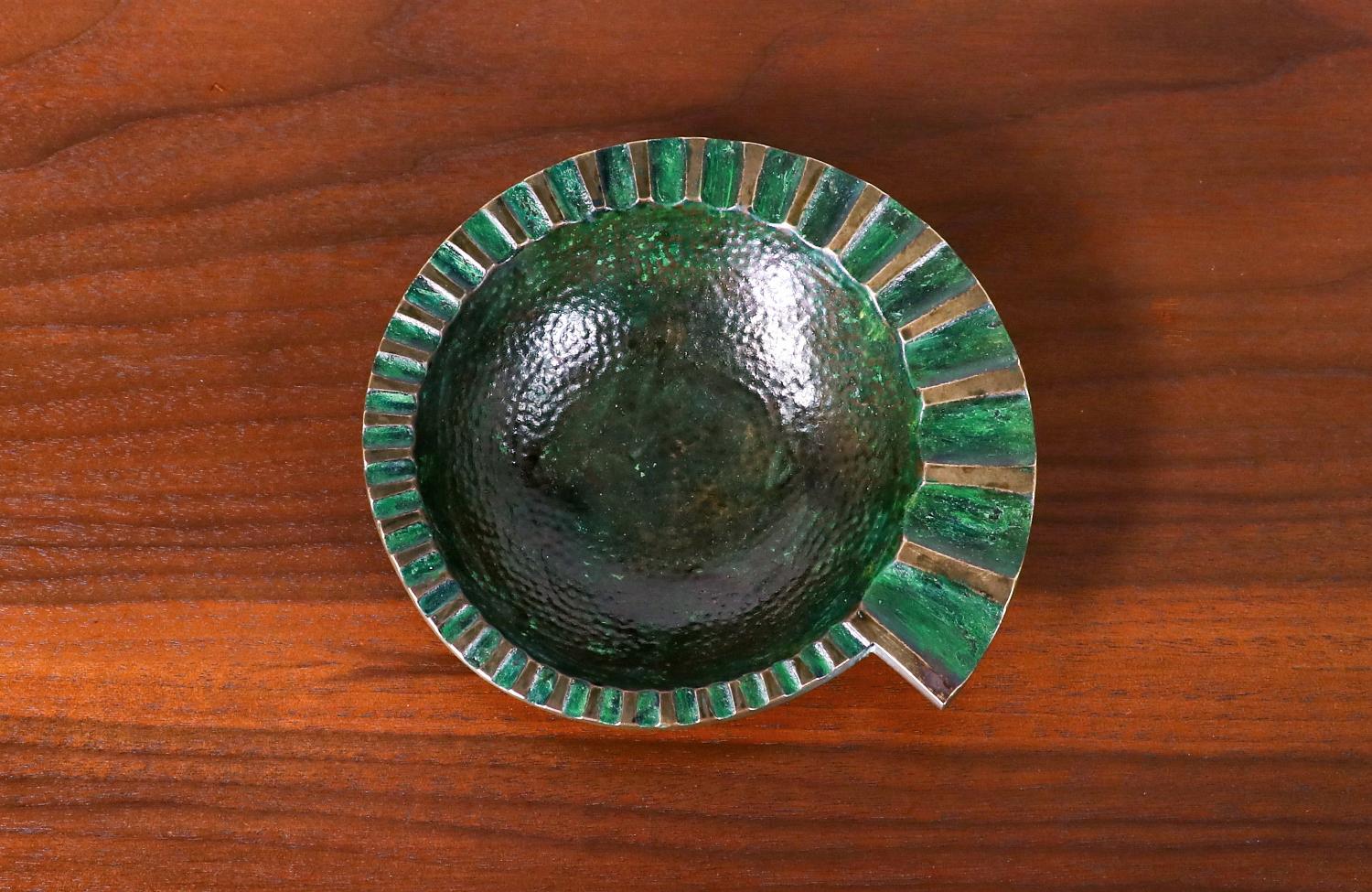 Israeli Vintage Bronze Swirl Bowl by Dayagi For Sale