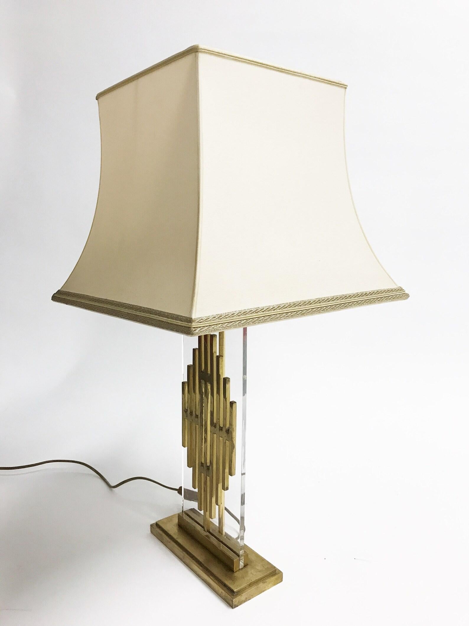 Belgian Vintage Bronze Table Lamp, 1960s For Sale