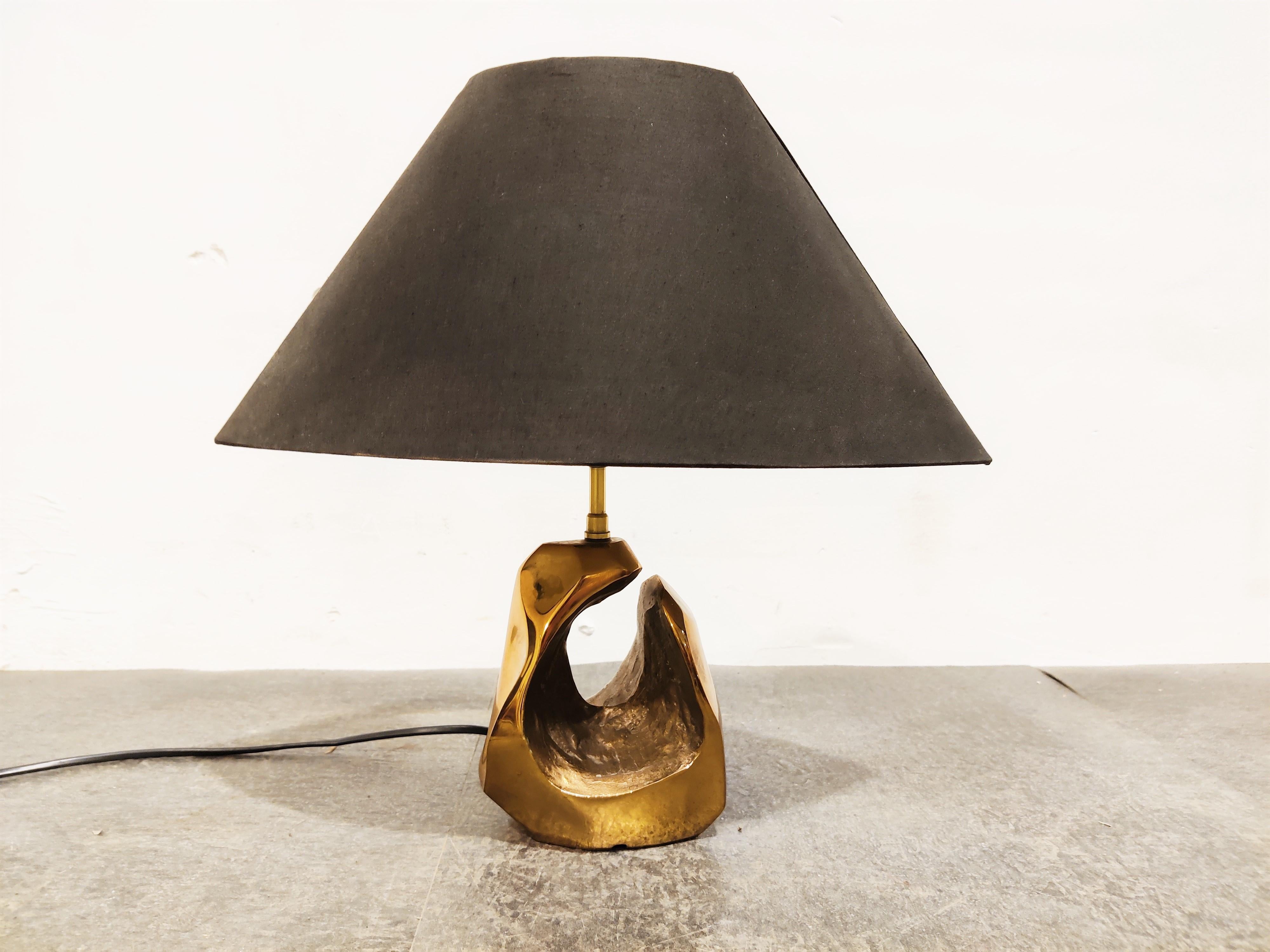 Vintage Bronze Table Lamp by Michel Jaubert, 1970s 2