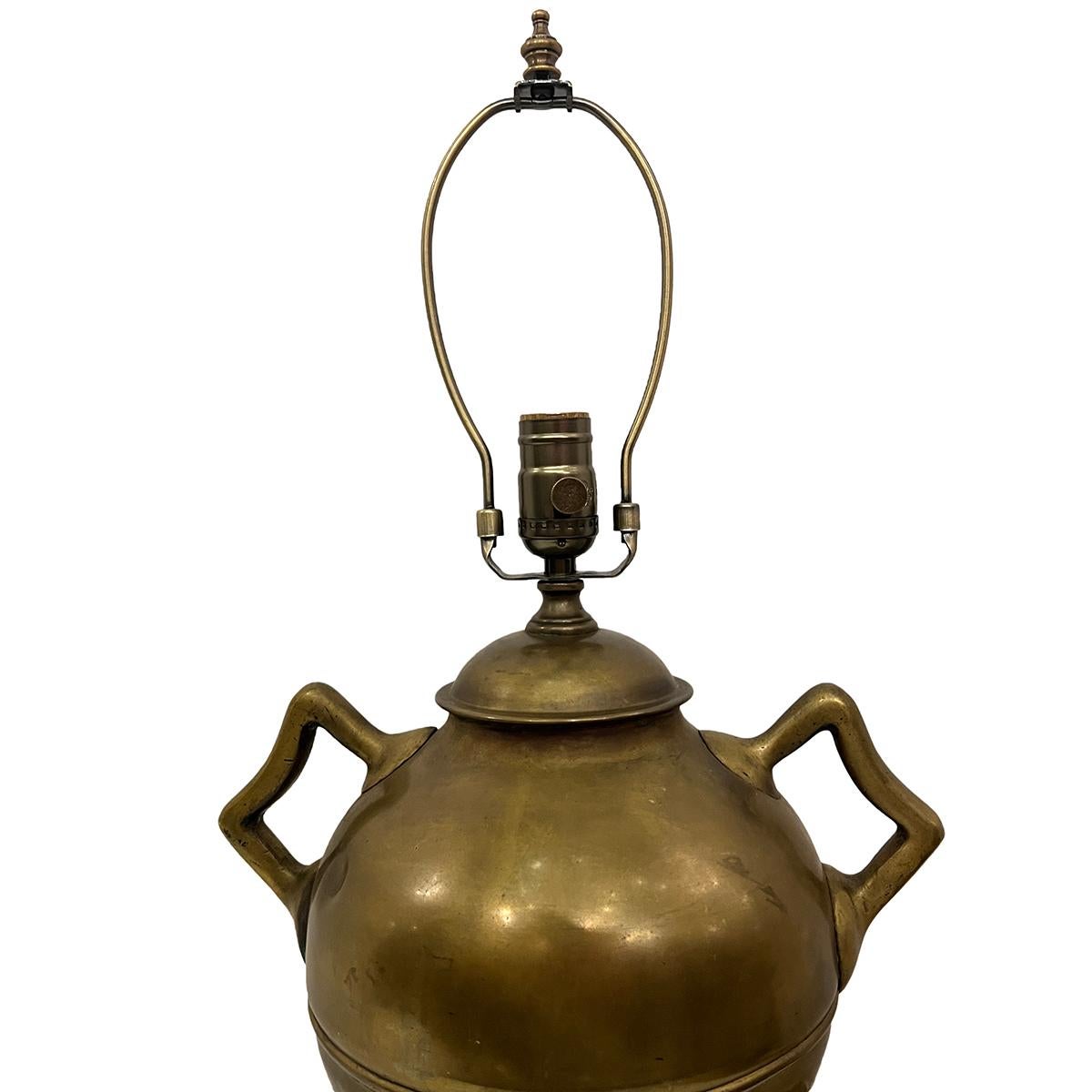 English Vintage Bronze Table Lamp For Sale