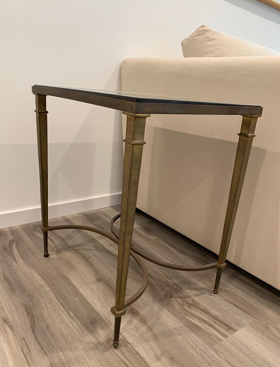 Vintage Bronze Table with Slate Top In Good Condition In Los Angeles, CA