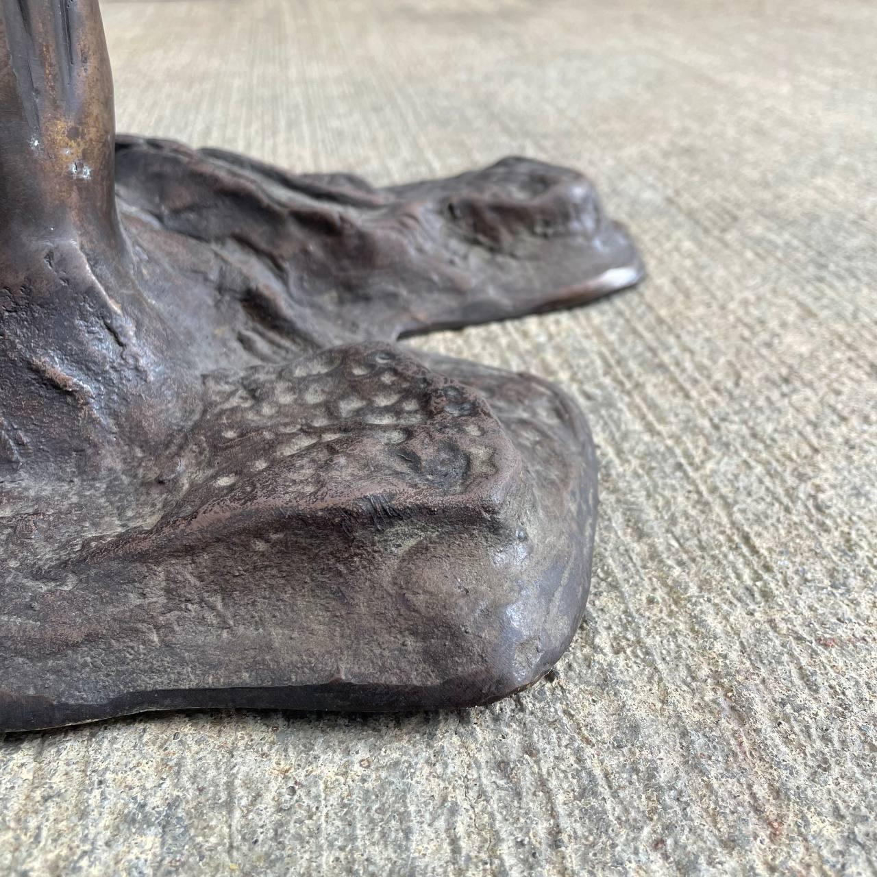 Vintage Bronze Tree Sculpture Coffee Table with Glass Top 5